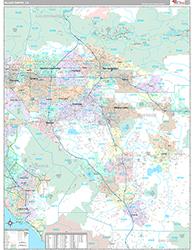 Inland Empire Metro Area Wall Map Premium Style 2026